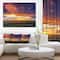 Designart - Dramatic Sunset over Prairie - Large Landscape Canvas Art